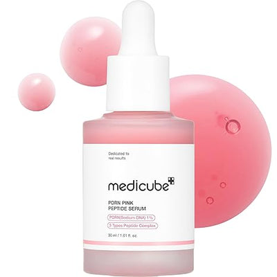 medicube Salmon DNA PDRN Pink Peptide Serum, Pink glow serum, Peptide, Niacinamide, Hydrating & Moisturizing & Firming, Uneven Skin Tone, Korean Skincare | 1.01 fl.oz. (1.01 fl.oz., Salmon DNA PDRN), Korean Glass Skin