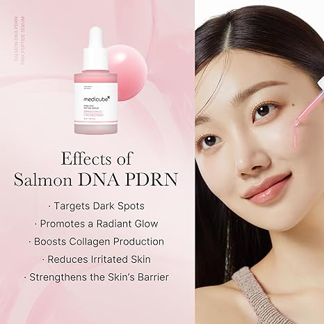 medicube Salmon DNA PDRN Pink Peptide Serum, Pink glow serum, Peptide, Niacinamide, Hydrating & Moisturizing & Firming, Uneven Skin Tone, Korean Skincare | 1.01 fl.oz. (1.01 fl.oz., Salmon DNA PDRN), Korean Glass Skin